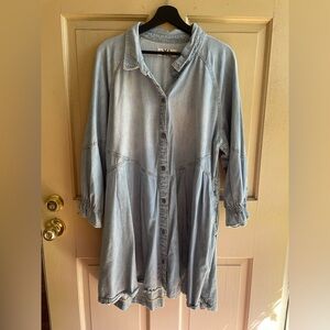 We The Free Free People Light Denim Mini Dress Size XL